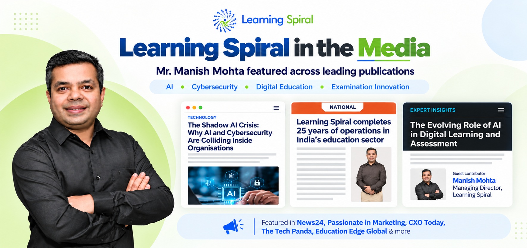 Manish Mohta featured in leading media for AI, EdTech and digital education insights